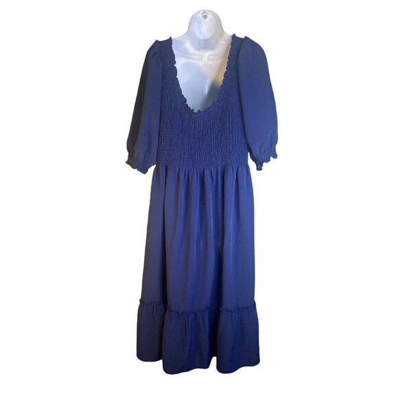 Hill House Womens The Louisa Nap Dress Wrinkle Resistant Navy Crepe Plus SZ‎ XXL - Picture 6 of 8